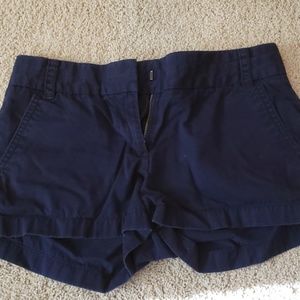 J. Crew Navy Chino Shorts Size 0